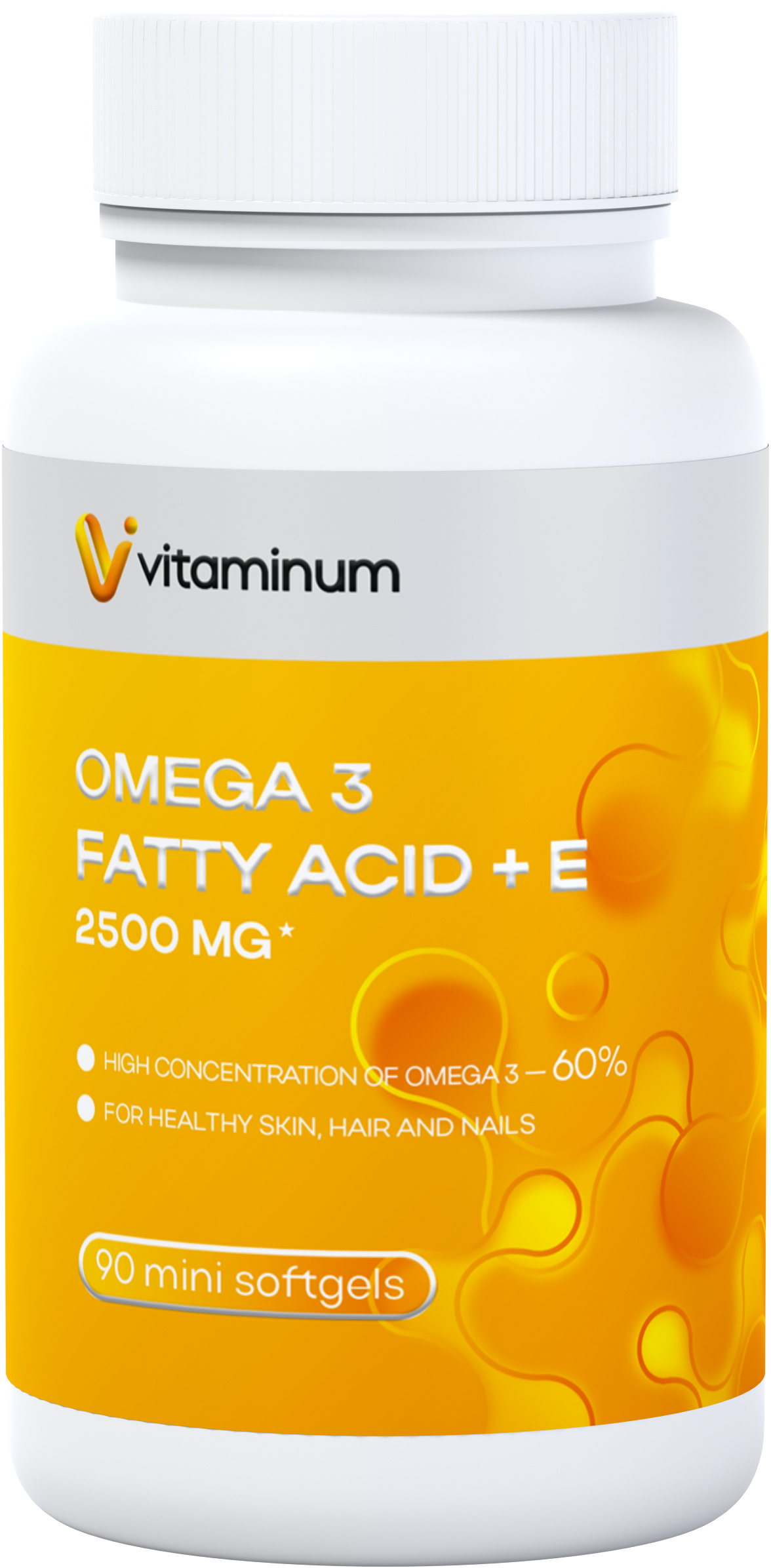  Vitaminum ОМЕГА 3 60% + витамин Е (2500 MG*) 90 капсул 700 мг   в Таганроге