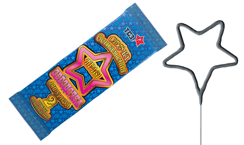  Бенгальские свечи фигурные 2 шт "Звездочка"  в Таганроге